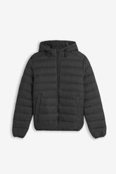 GIUBBOTTO TRAPUNTATO CON CAPPUCCIO NERO